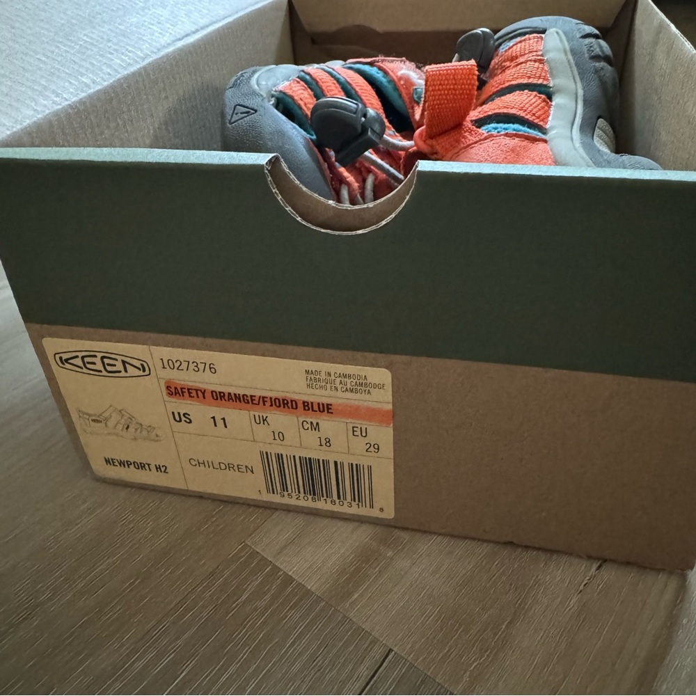 Keen Children's Safety Orange and Blue Sandals